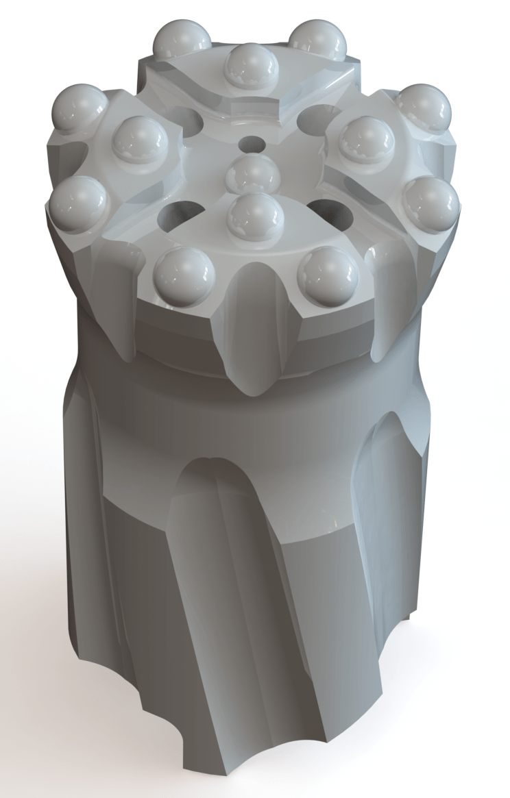 TH RBIT 51C102DCR, Threaded Button Bit